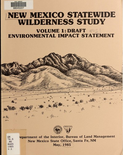 New Mexico statewide wilderness study