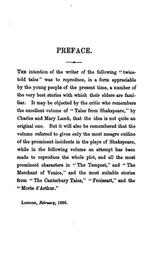 Tales of chivalry and romance