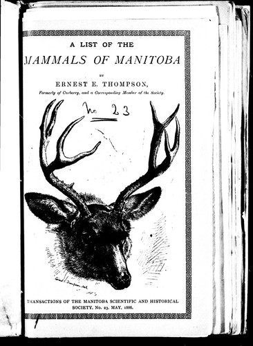 A list of the mammals of Manitoba