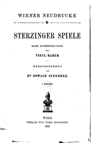 Sterzinger Spiele, nach Aufzeichnungen