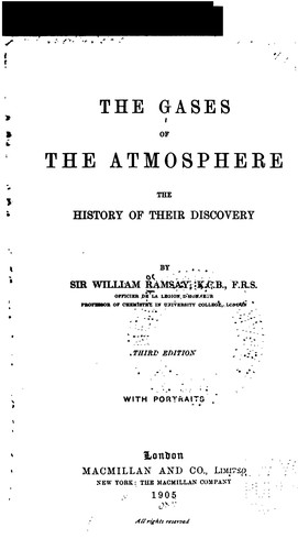 The Gases of the Atmosphere: The History of Their Discovery