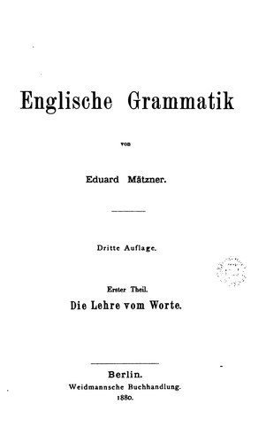 Englische Grammatik