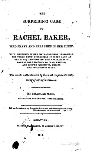 The surprising case of Rachel Baker, who prays and preaches in her sleep