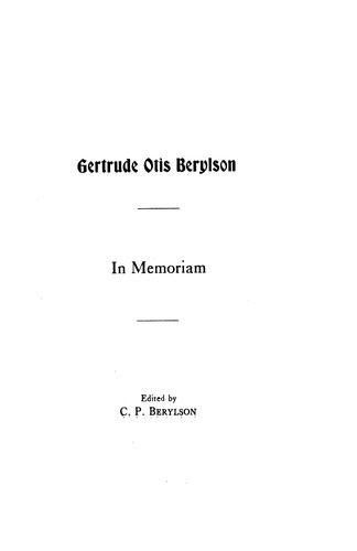 Gertrude Otis Berylson