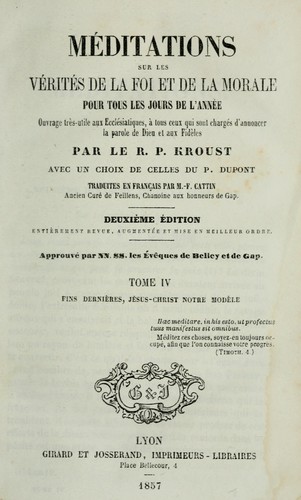 Méditations sur les vérités de la foi et de la morale