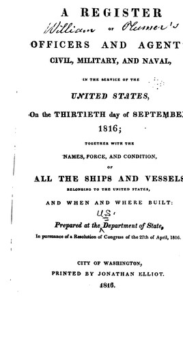 Official Register of the United States ....
