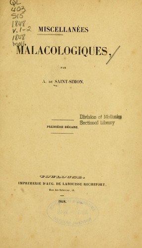 Miscellanées malacologiques