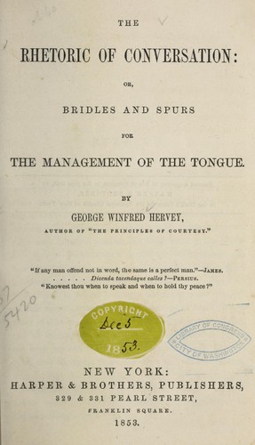 The rhetoric of conversation