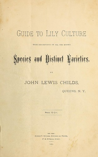 Guide to lily culture