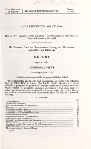 Aids Prevention Act of 1990