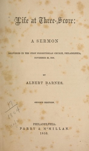 Life at three-score...