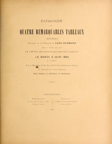 Quatre remarquables tableaux anciens