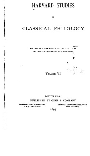 Harvard Studies in Classical Philology, Volume 93