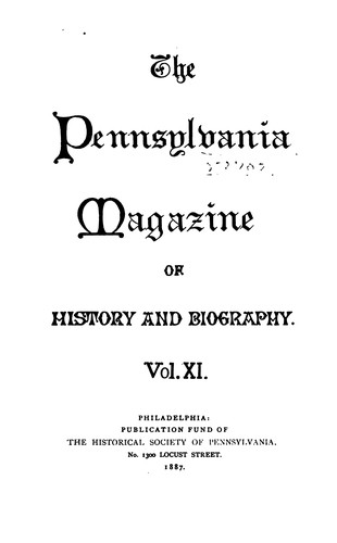 The Pennsylvania Magazine of History and Biography