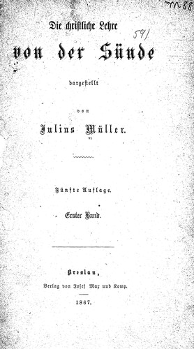 Die christliche Lehre von der Sünde