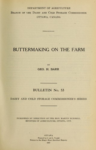 Buttermaking on the Farm