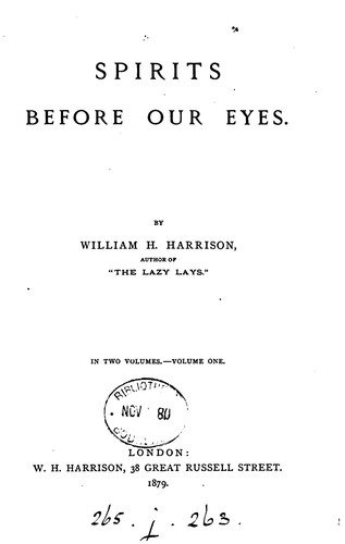 Spirits before our eyes