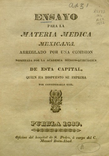Ensayo para la materia medica Mexicana