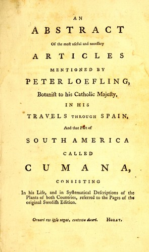 An abstract of the most useful and necessary articles