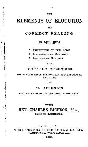 The elements of elocution and correct reading