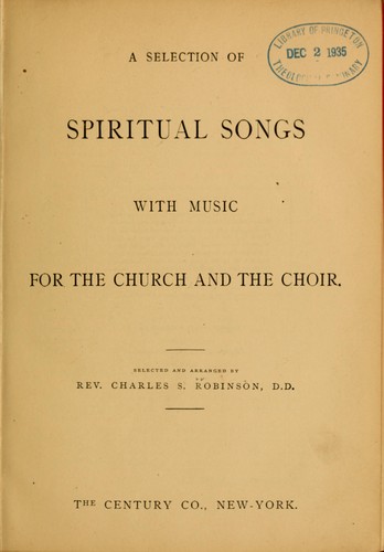 A Selection of spiritual songs with music