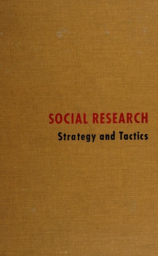 Social research; strategy and tactics
