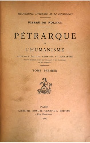 Pétrarque et l'humanisme