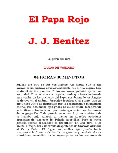 El Papa Rojo (La Gloria Del Olivo)