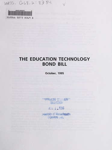 The education technology bond bill