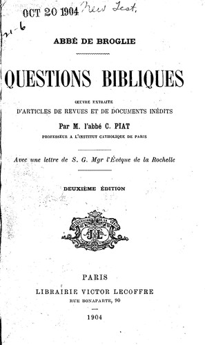 Questions bibliques