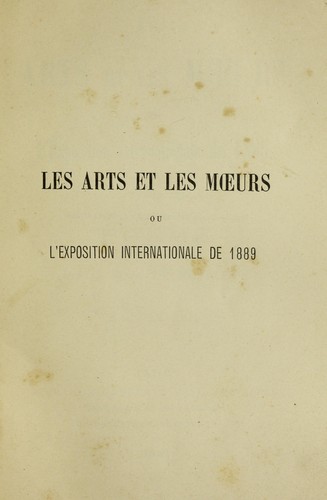 Les arts et les m¿urs