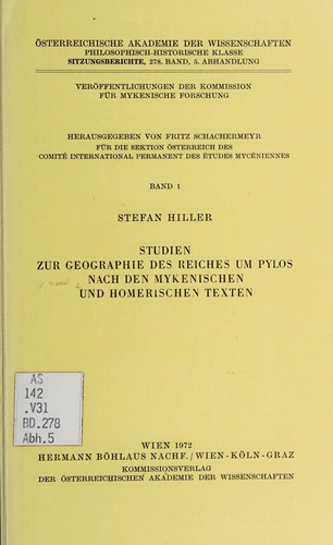 Studien zur Geographie des Reiches um Pylos nach den mykenischen und homerischen Texten.
