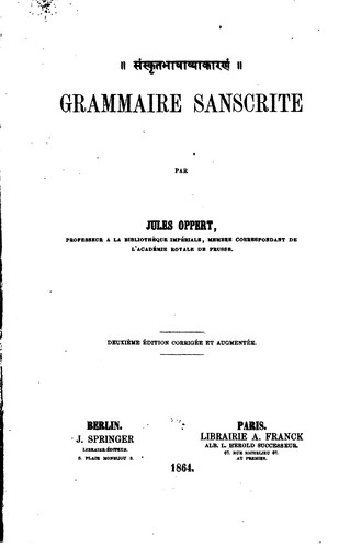 Grammaire sanscrite