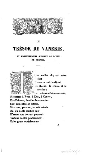 Le trésor de vénerie