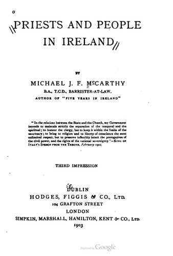 Priests and people in Ireland