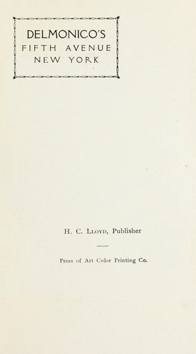 Delmonico's, Fifth Avenue, New York