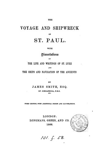 The voyage and shipwreck of st. Paul: with dissertations on the sources of the writings of st ...