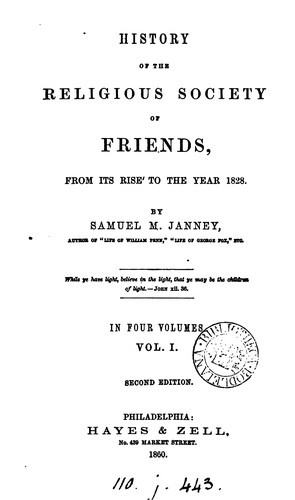 History of the religious Society of friends from its rise to the year 1828