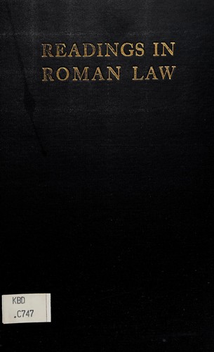 Readings in Roman law