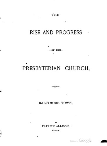 First Presbyterian church, Baltimore, Md.