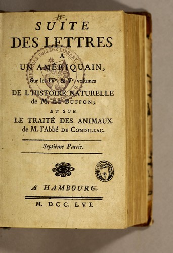 Lettres a un Amériquain