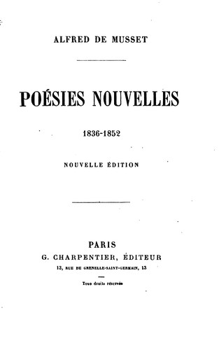 Poésies nouvelles