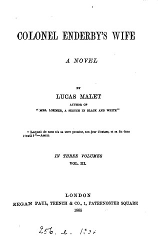colonel enderby's wife a novel
