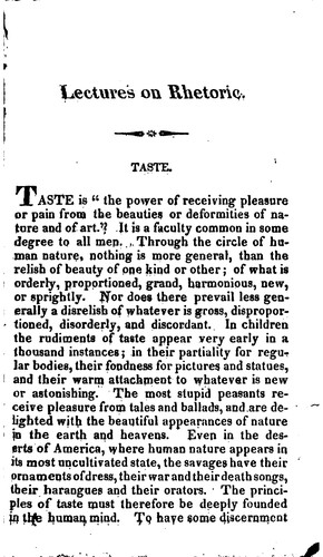 An Abridgment of Lectures on Rhetoric