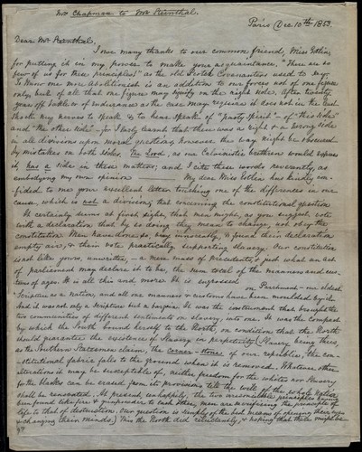 [Letter to] Dear Mr. Steinthal