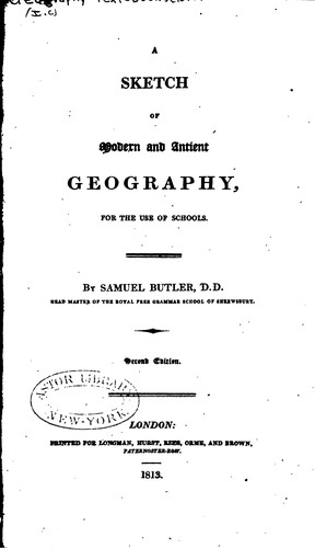 A Sketch of Modern and Ancient Geography