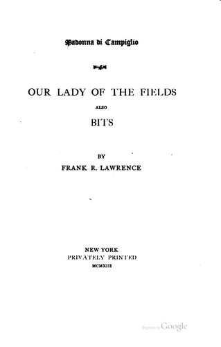 Madonna Di Campiglio: Our Lady of the Fields, Also Bits