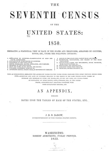 The seventh census of the United States: 1850