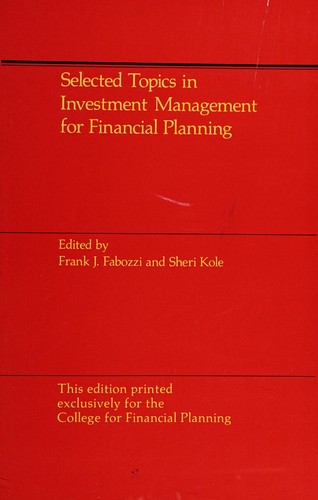 Selected topics in investment management for financial planning