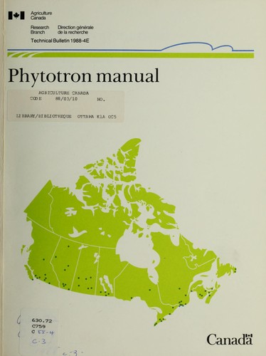 Phytotron manual